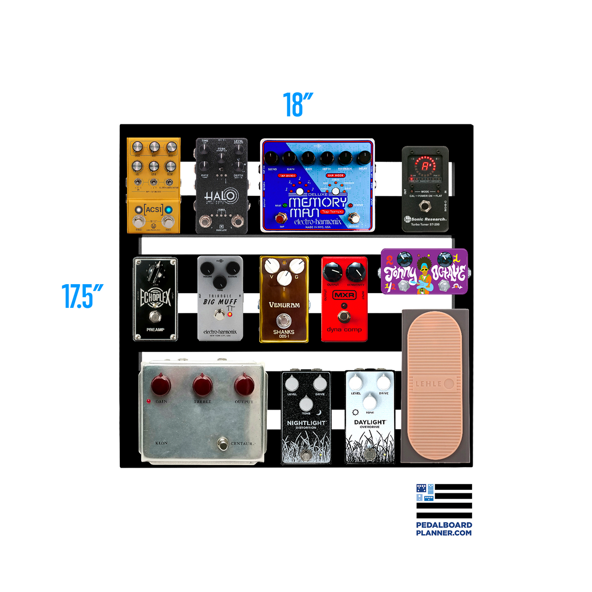 pedal board dimensions Pedaltrain XD-18 Pedal Board and Accessories (No Case)